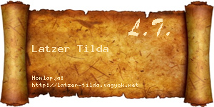 Latzer Tilda névjegykártya